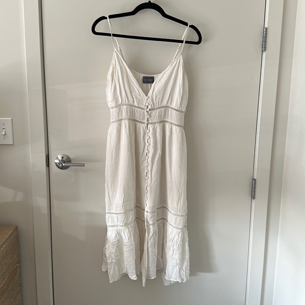 Hudson Grey White Dress with cut out details